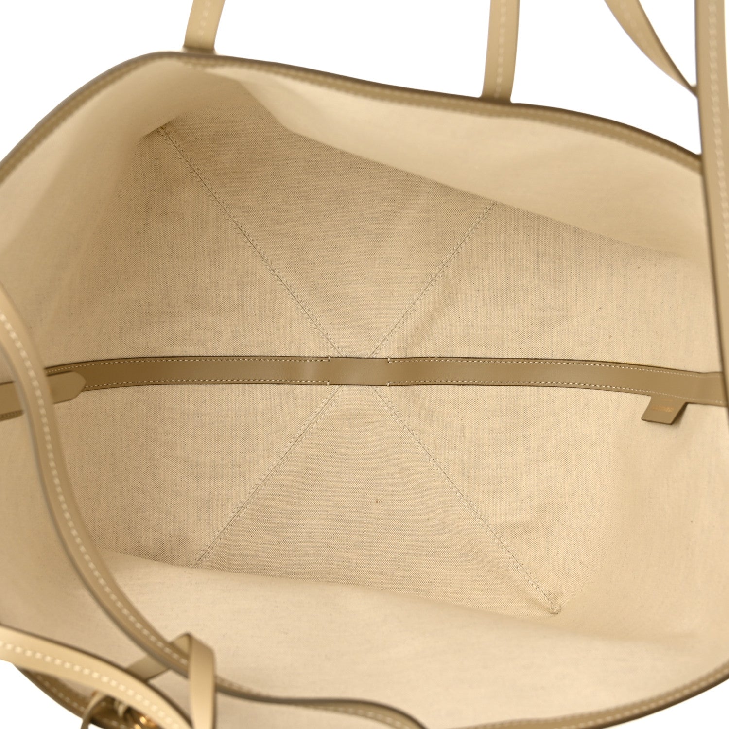 Burberry Cotton Canvas Mini Logo Horseferry Tote Bag Off White 6 of 10