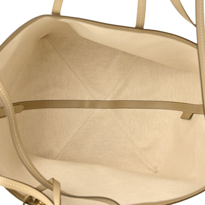 Burberry Cotton Canvas Mini Logo Horseferry Tote Bag Off White 6 of 10