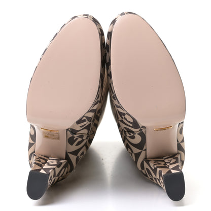 Gucci Fabric G Rhombus Print Platform Boots 36 Beige Cocoa 6 of 6