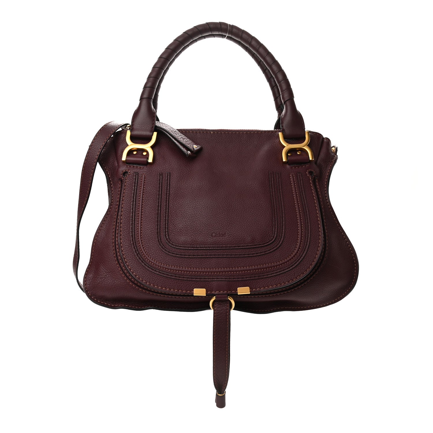 Chloe Calfskin Medium Marcie Satchel Wild Purple 1 of 10