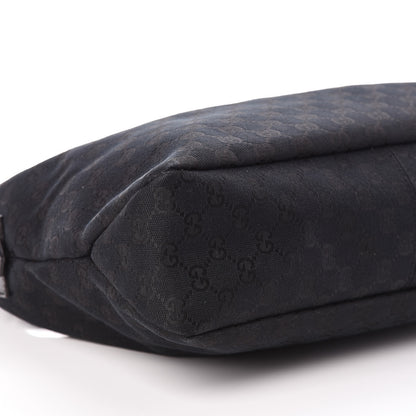 Gucci Monogram Medium Horsebit Chain Hobo Black 5 of 10