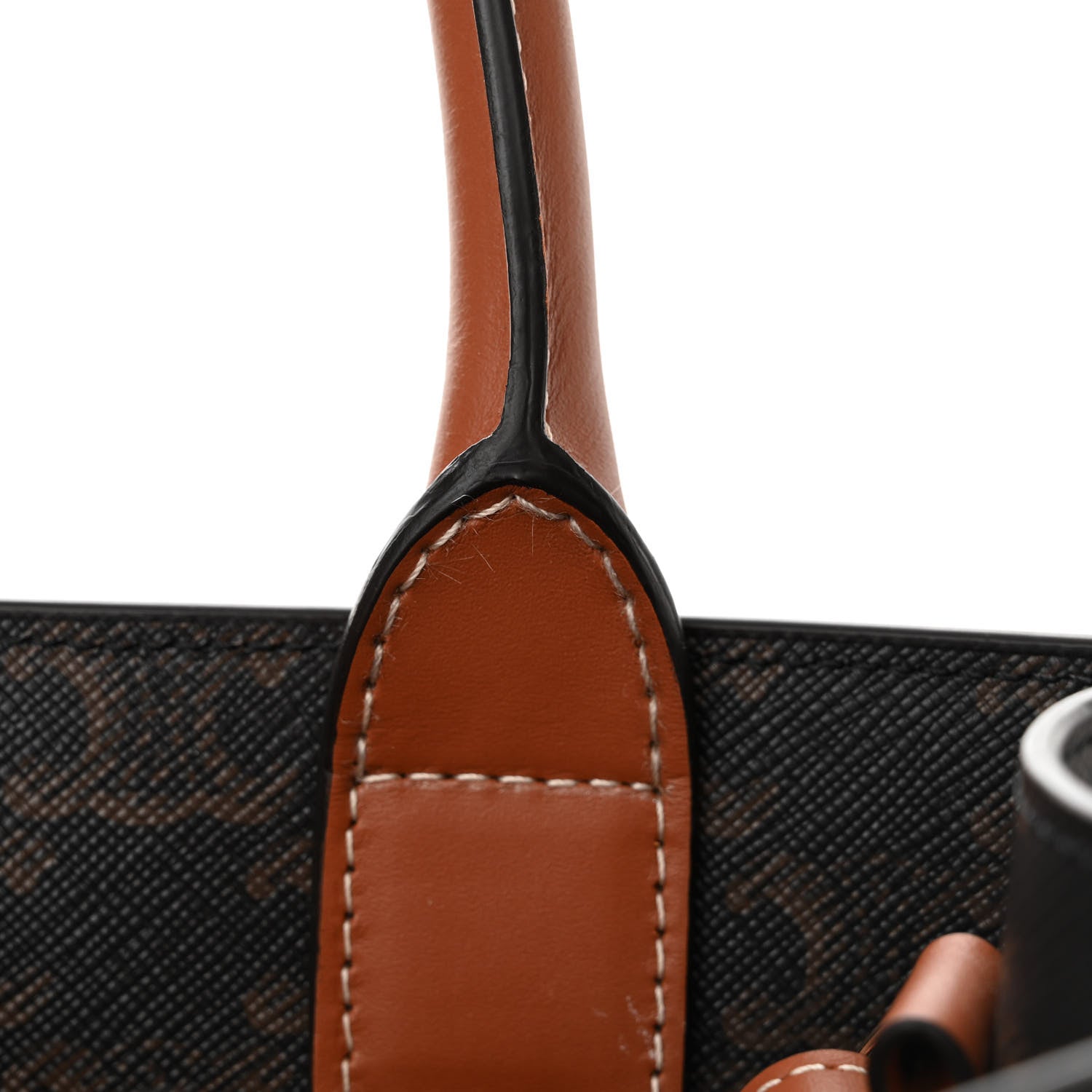 Celine Triomphe Canvas Calfskin Small Vertical Cabas Tan 10 of 12