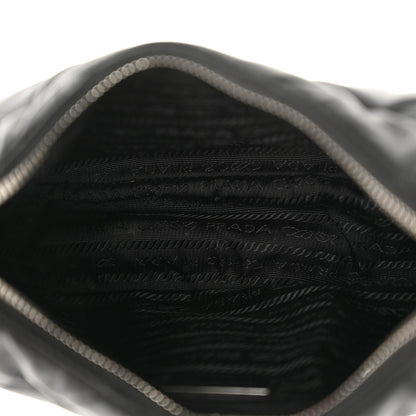 Prada Re-Nylon Triangle Padded Patchwork Shoulder Bag Black 5 of 10