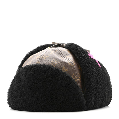 Louis Vuitton Monogram Mouton Teddy Chapka Hat M 1 of 9