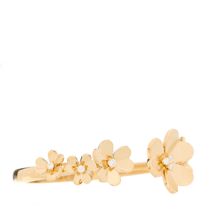 Van Cleef & Arpels 18K Yellow Gold Diamond Small Frivole 7 Flowers Bracelet M 4 of 7