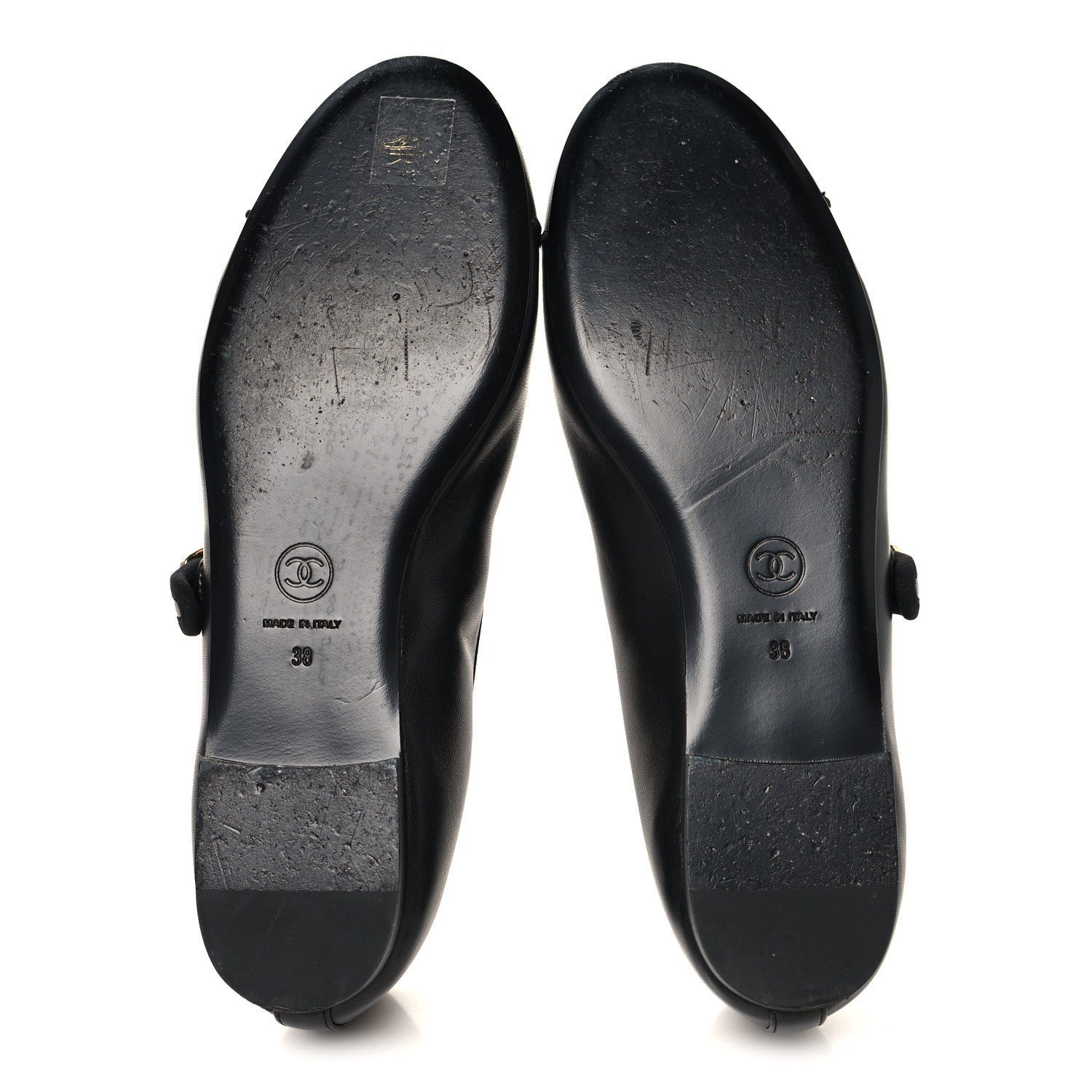 Chanel Lambskin Mary Jane Flats 38 Black 6 of 9