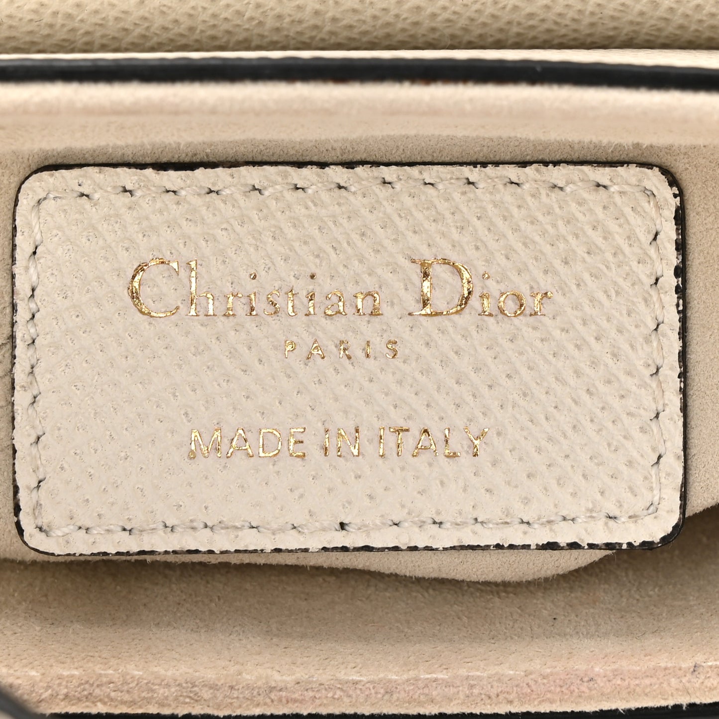 Grained Calfskin Mini Saddle Bag White