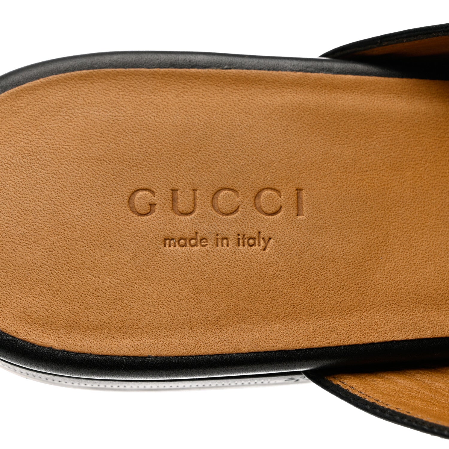 Gucci Calfskin Womens Princetown Slippers 38.5 Black 7 of 9