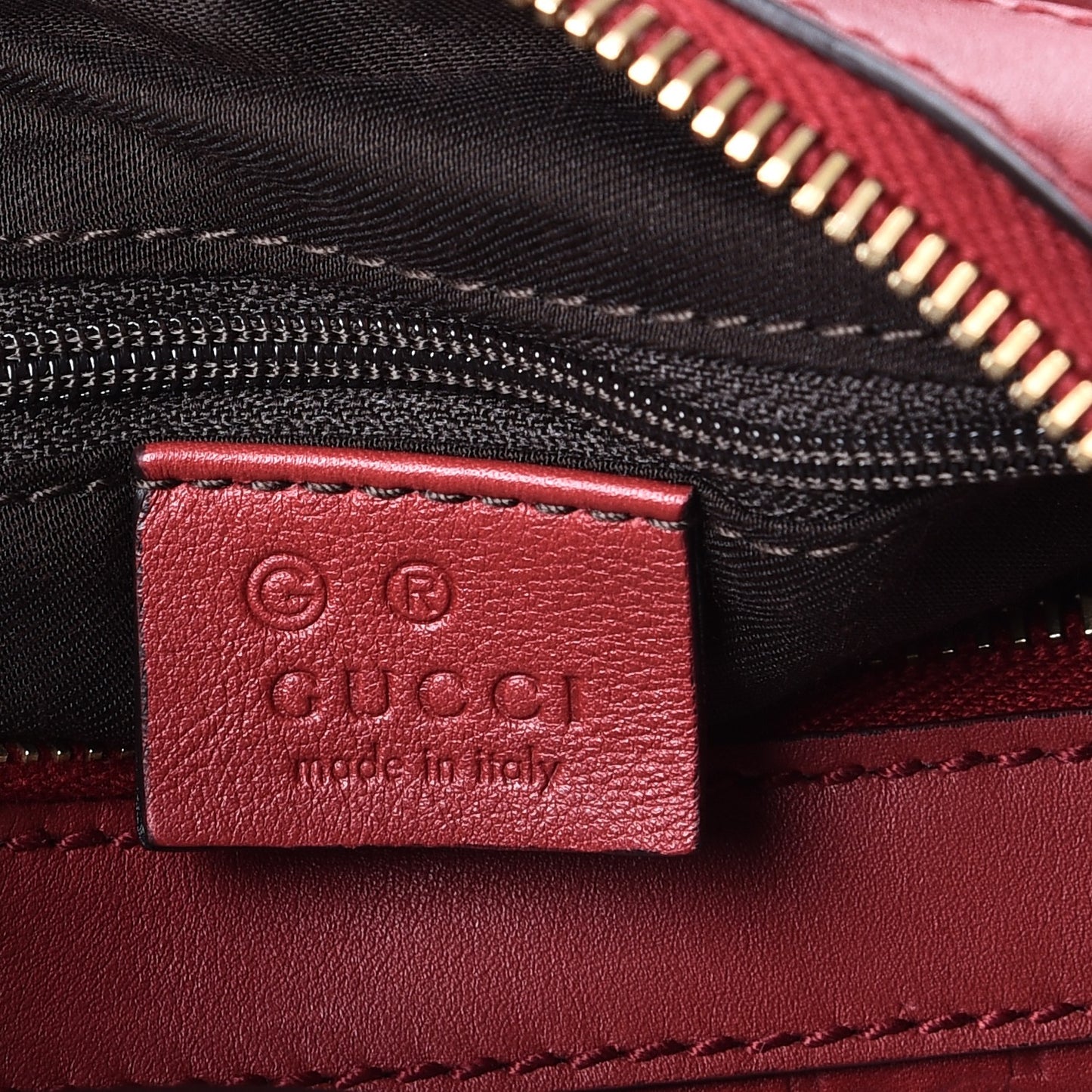Guccissima Small Charmy Hobo Red