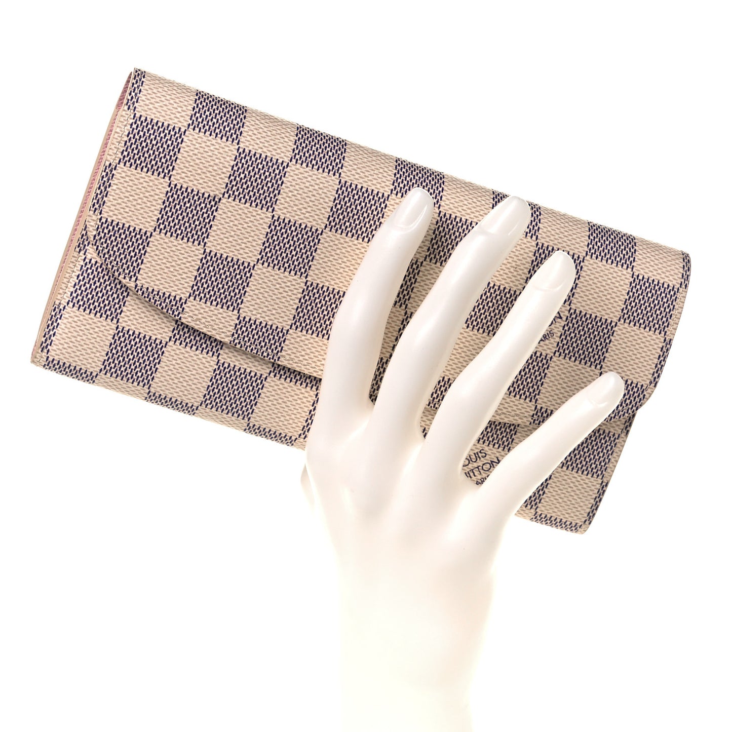 Damier Azur Emilie Wallet Rose Ballerine