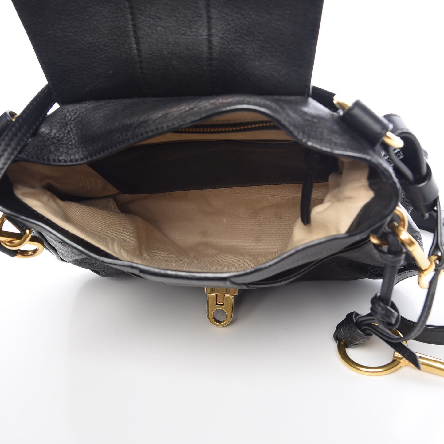 Grained Lambskin Calfskin Small Lexa Shoulder Bag Black