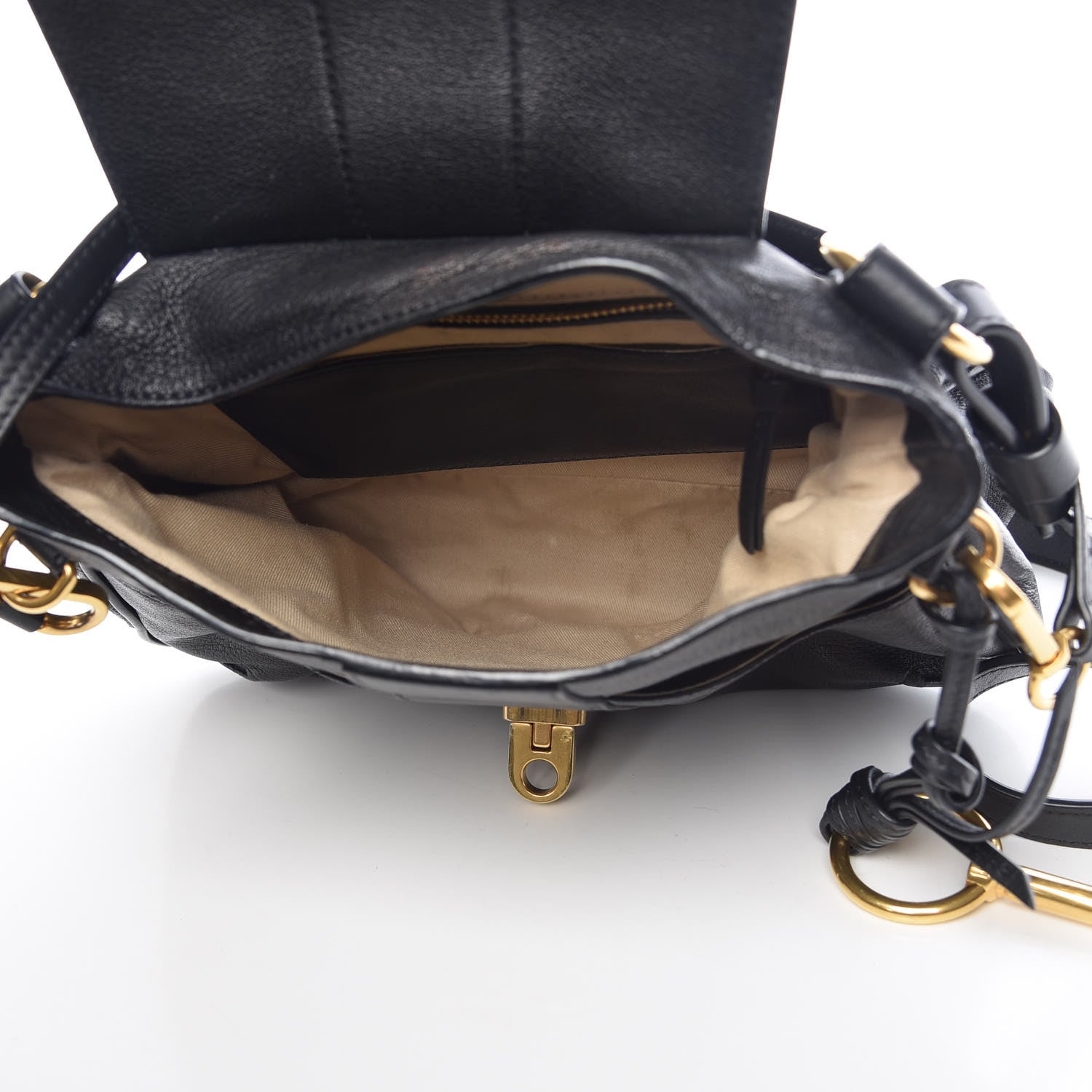 Chloe Grained Lambskin Calfskin Small Lexa Shoulder Bag Black 6 of 10