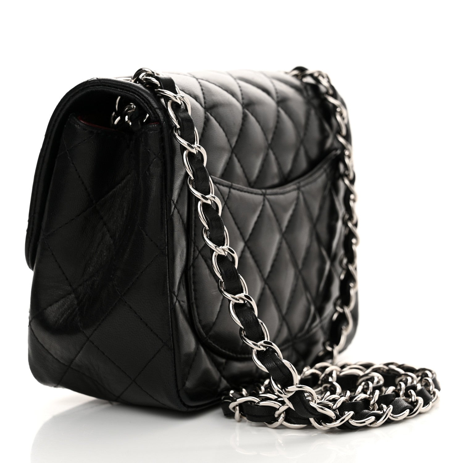 Chanel Lambskin Quilted Mini Square Flap Black 3 of 14