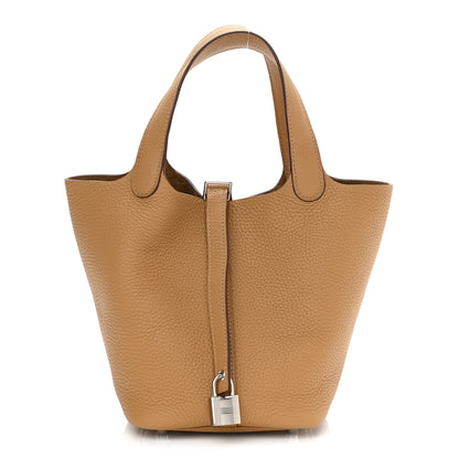 Hermes Taurillon Clemence Picotin Lock 18 PM Biscuit 1 of 11