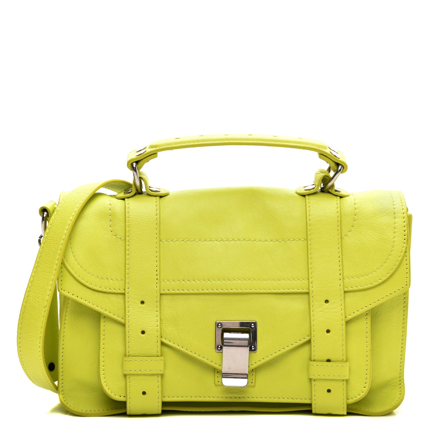 Proenza Schouler Lambskin Tiny PS1 Satchel Sulfur 1 of 13