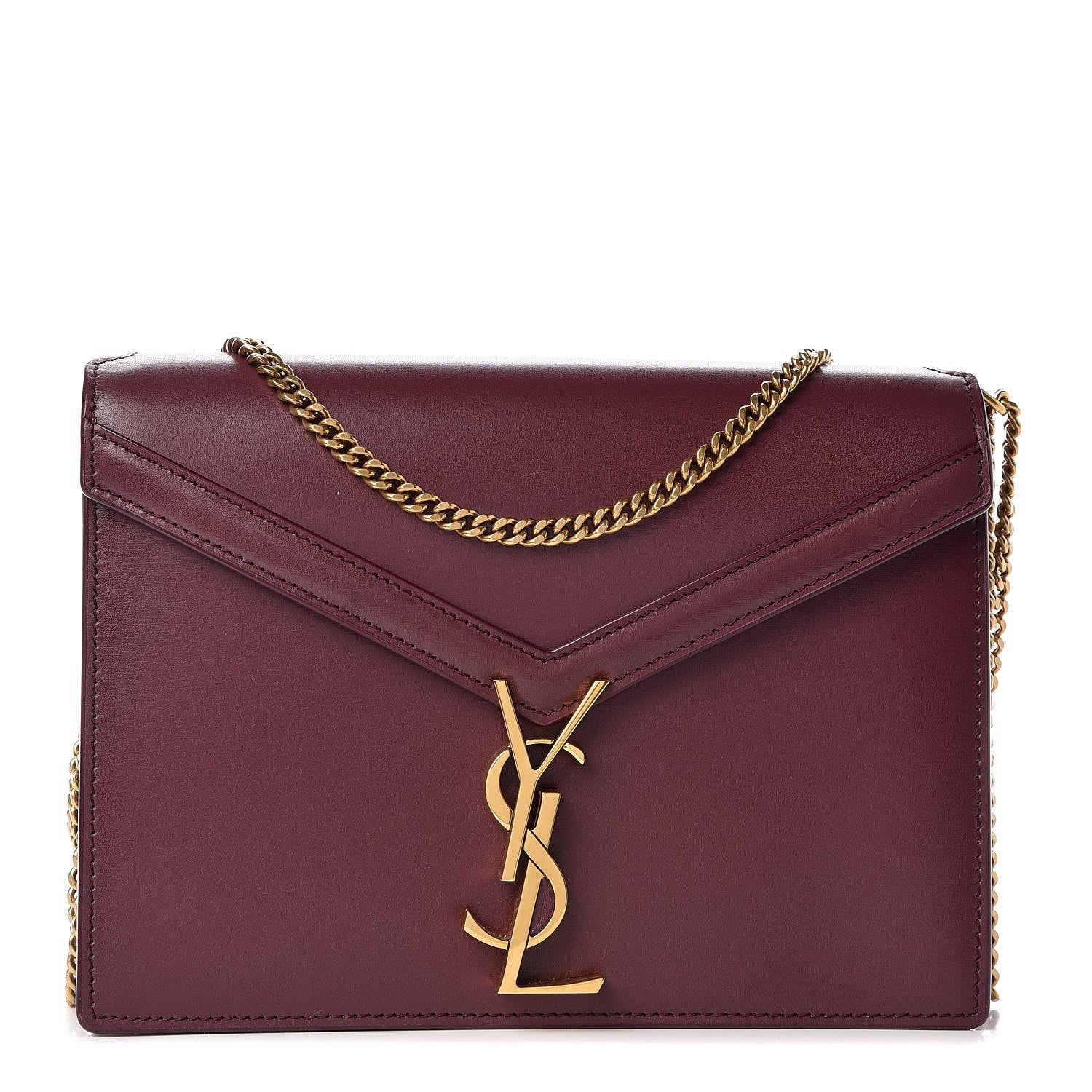 Saint Laurent Calfskin Monogram Marceau Crossbody Bag Rouge Legion 1 of 8