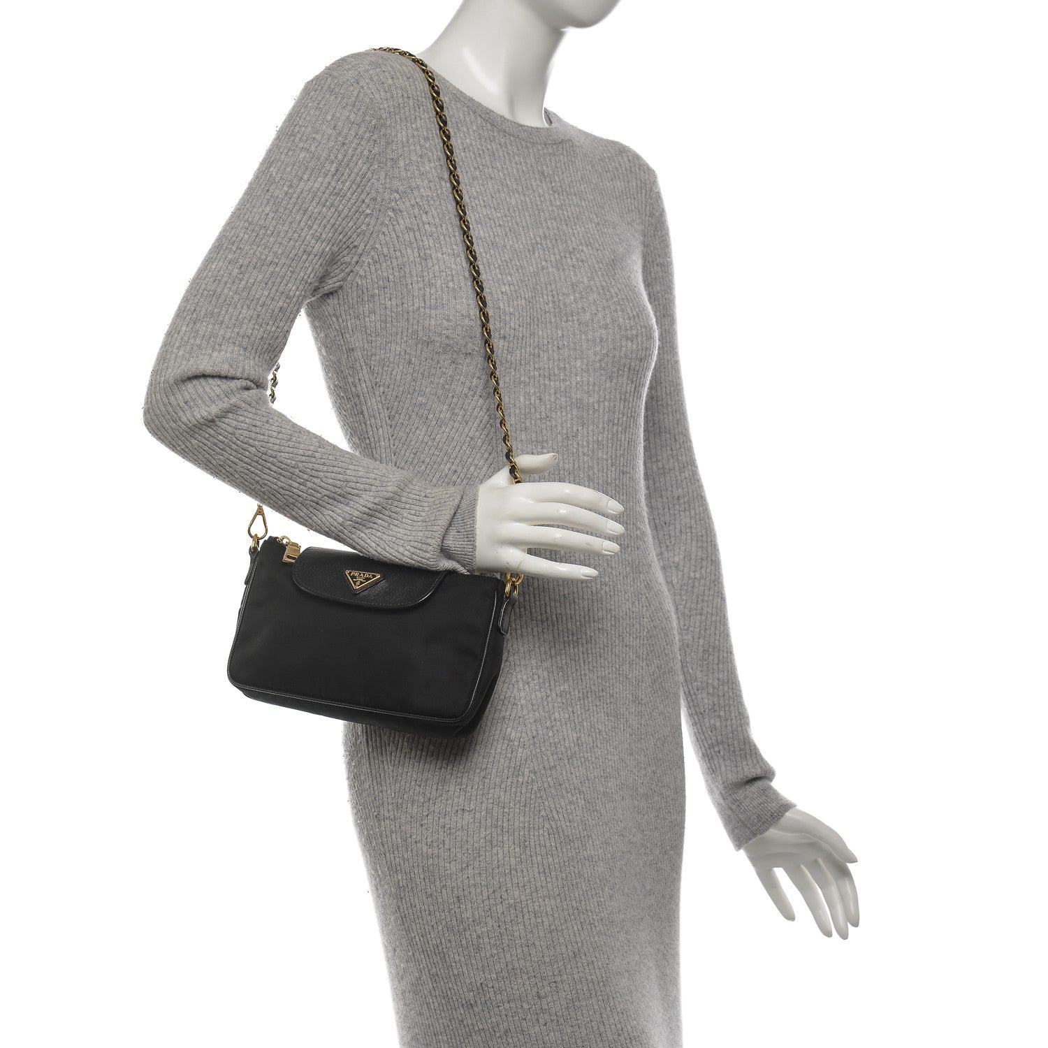 バッグ PRADA TESSUTO SAFFIANO EBANO NERO Prada Tessuto Nylon Saffiano Crossbody Bag Nero Black 194940