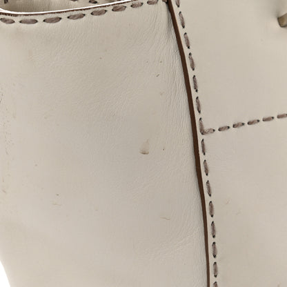Prada City Calf Small Hand Stitched Galleria Double Zip Tote White 12 of 17