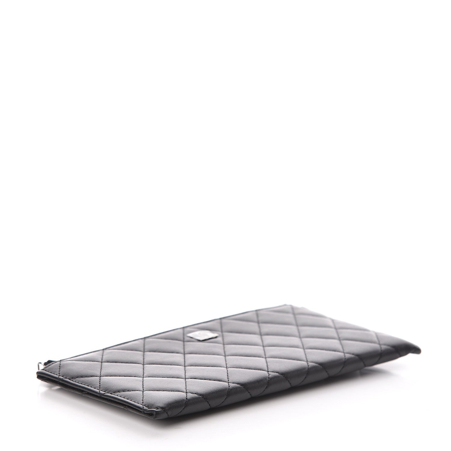 Chanel Lambskin Quilted Zip Pouch Black 4 of 8