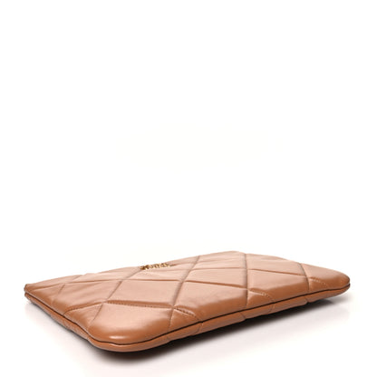 Chanel Goatskin Quilted Large Chanel 19 Pouch Brown 4 of 10