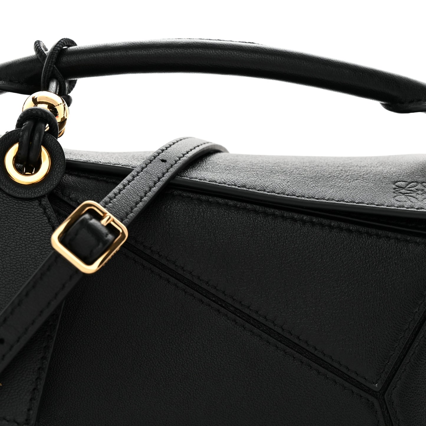 Nappa Lambskin Featherlight Mini Puzzle Bag Black
