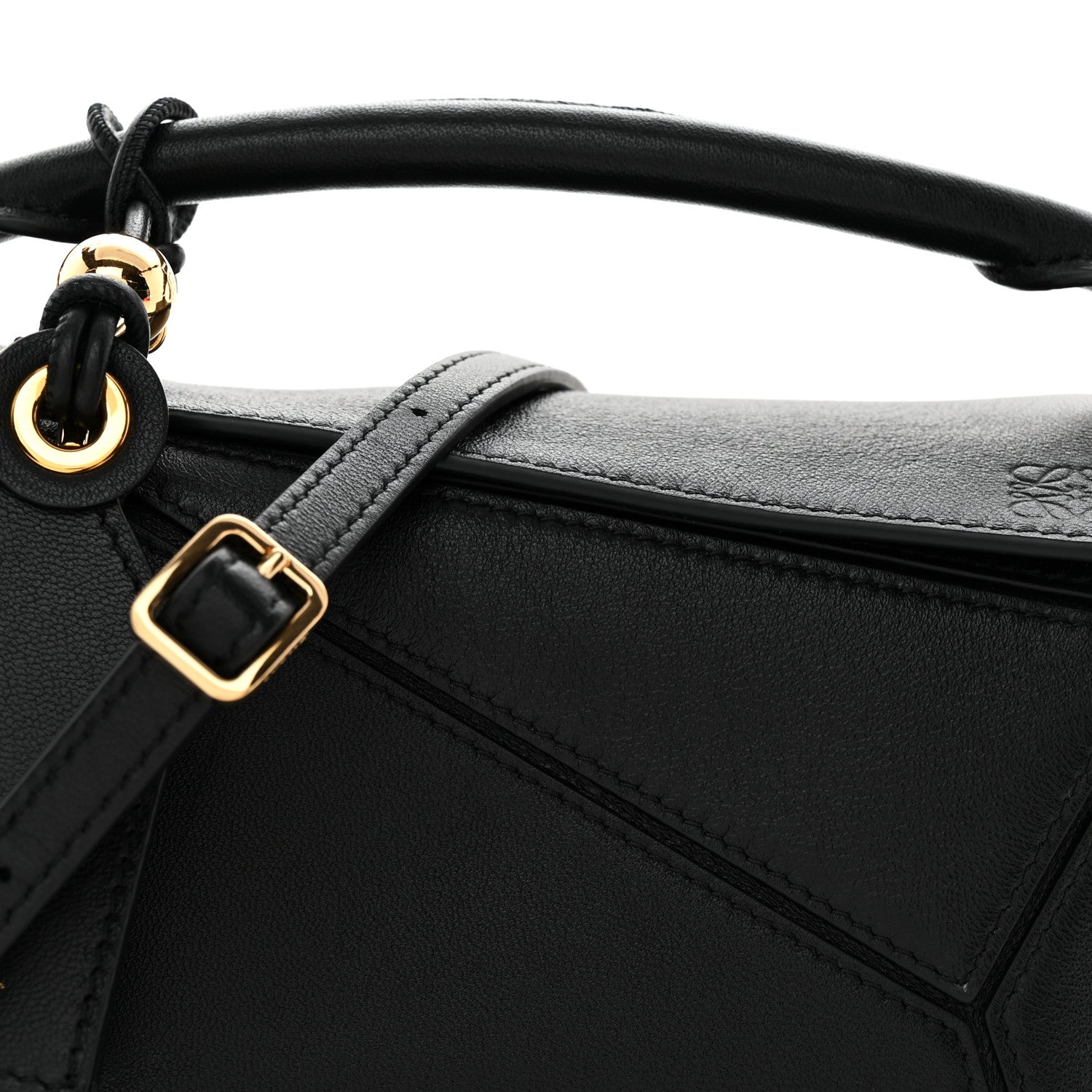 Loewe Nappa Lambskin Featherlight Mini Puzzle Bag Black 7 of 9