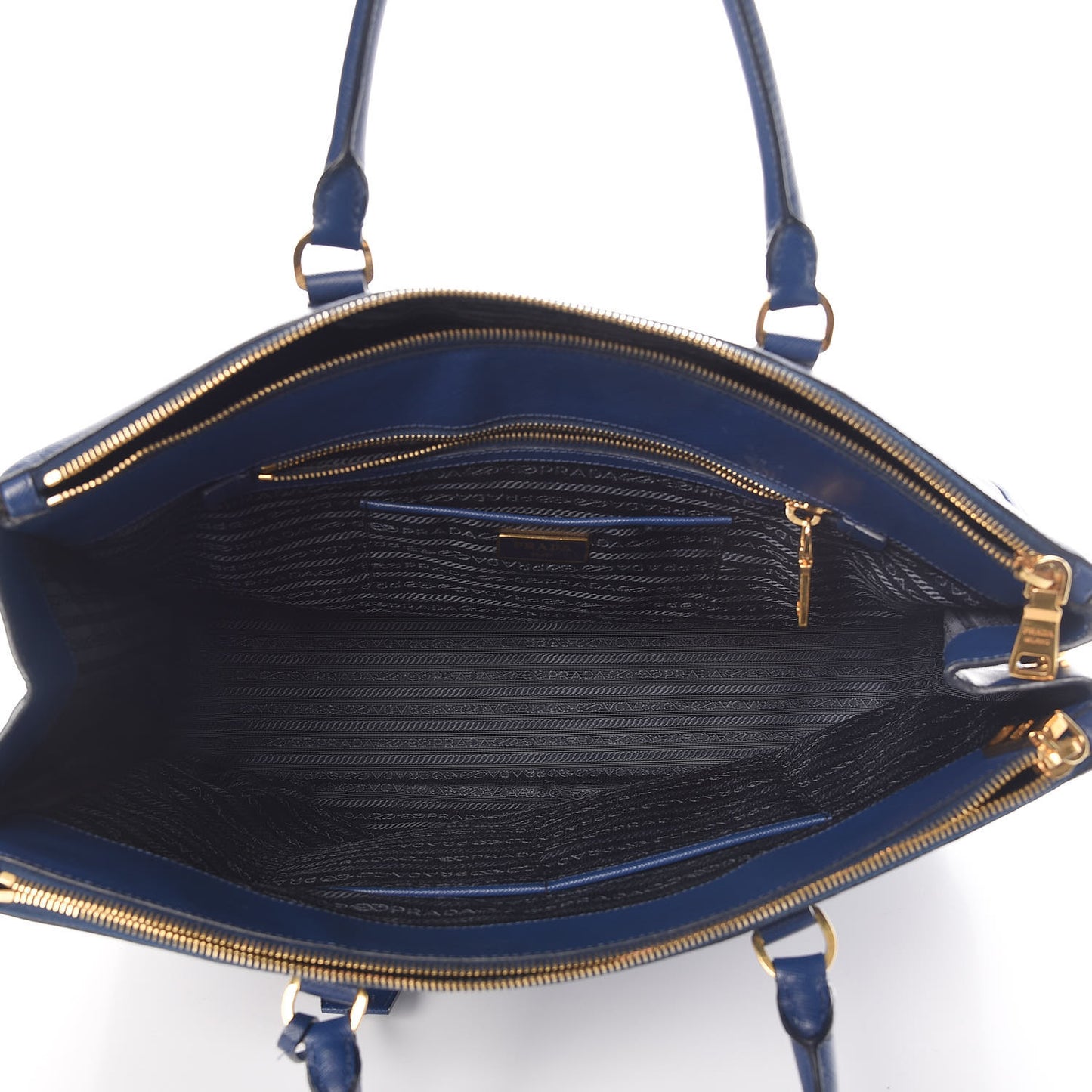 Saffiano Lux Extra Large Galleria Double Zip Tote Bluette