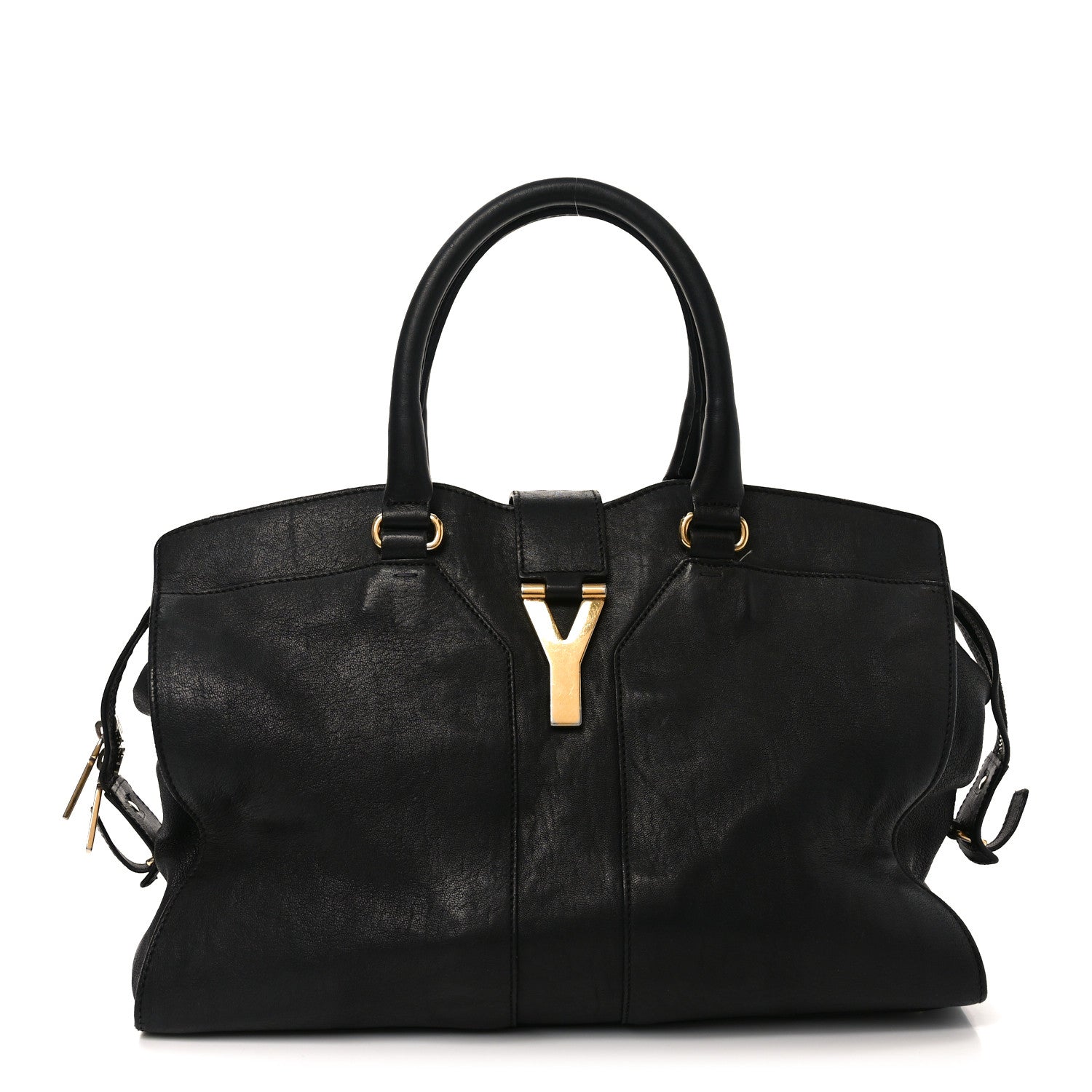 Saint Laurent Sheepskin Medium Cabas Chyc Black 1 of 10