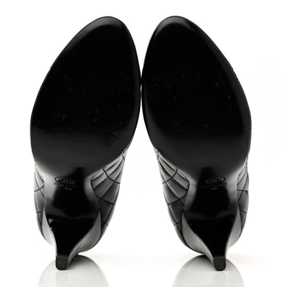 Chanel Lambskin Quilted Cap Toe Pumps 39 Black 5 of 11