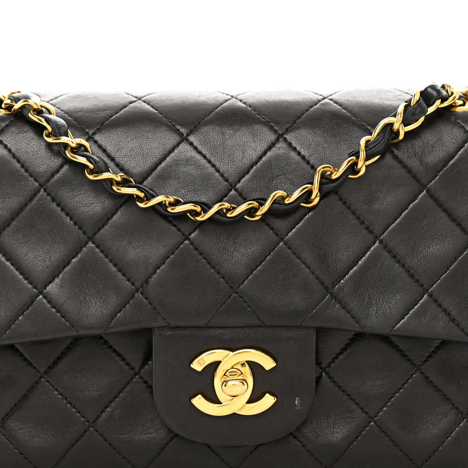 Chanel Lambskin Quilted Small Double Flap Black 5 of 10