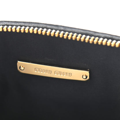 Miu Miu Nappa Matelasse Lux Wristlet Black 6 of 9