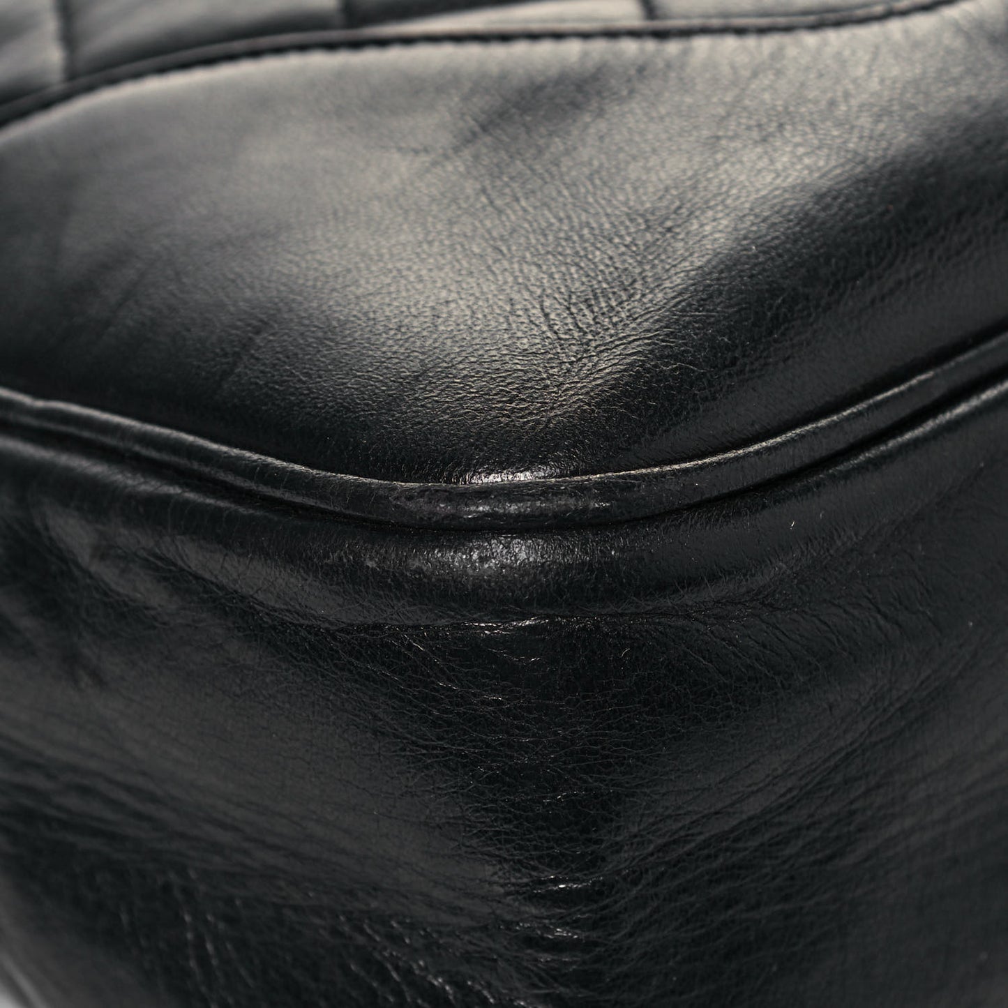 Lambskin Quilted Hobo Black