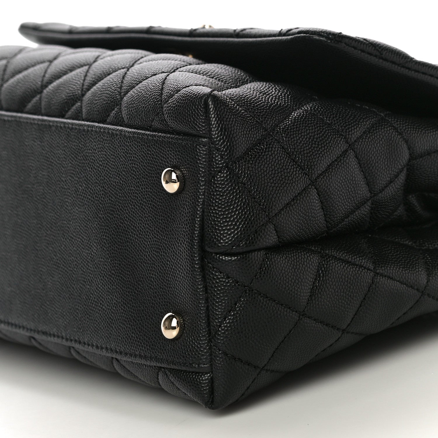 Chanel Caviar Quilted Small Coco Handle Flap Black 10 of 11