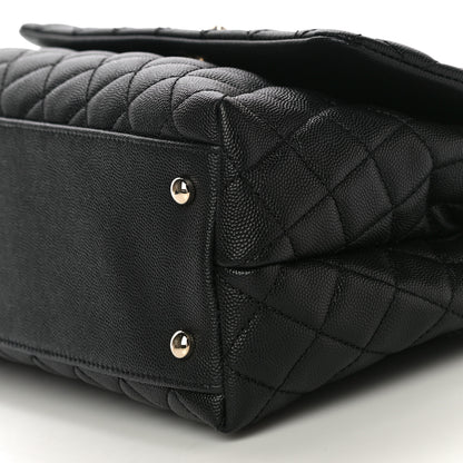 Chanel Caviar Quilted Small Coco Handle Flap Black 10 of 11