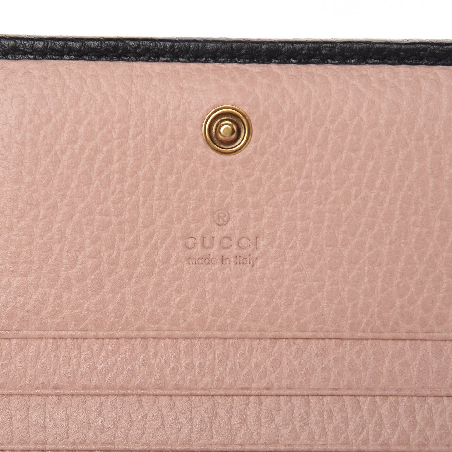 Calfskin GG Marmont Bow Card Case Black