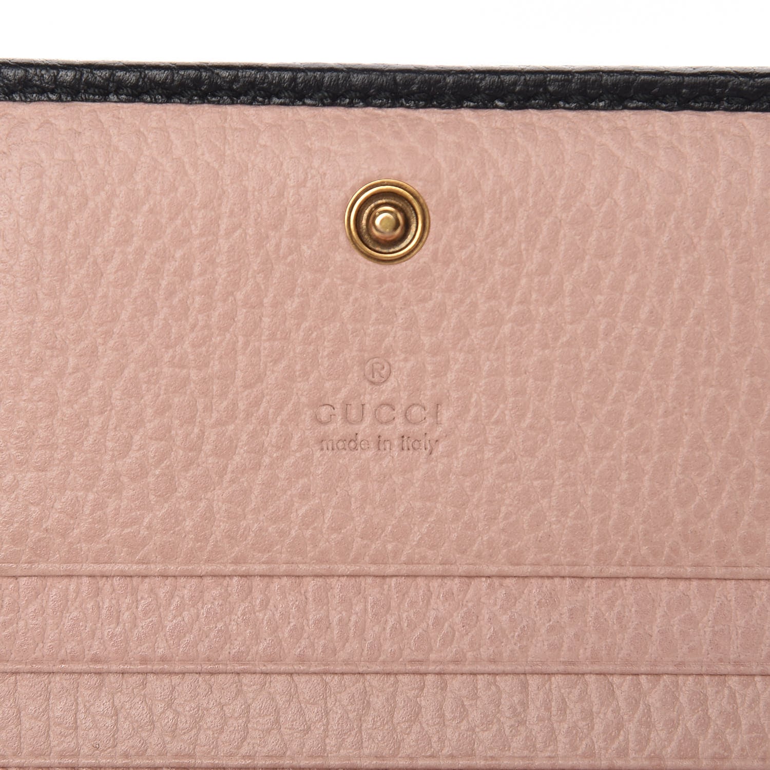 Gucci Calfskin GG Marmont Bow Card Case Black 7 of 9