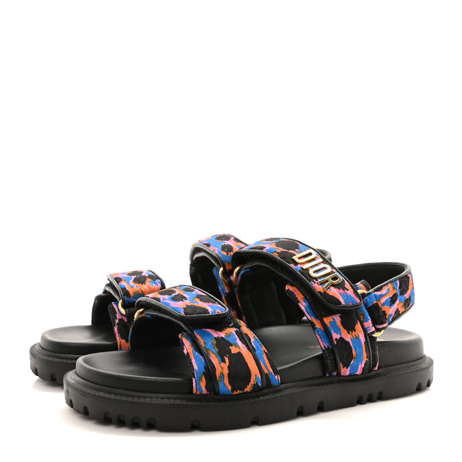 Christian Dior Technical Fabric Mizza Print Dioract Sandals 36 Multicolor 4 of 9