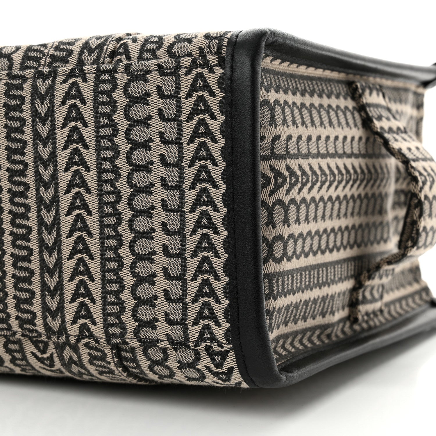 Marc Jacobs Cotton Jacquard Monogram Medium The Traveler Tote Bag Beige Multicolor 10 of 14