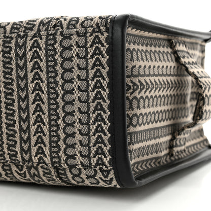 Marc Jacobs Cotton Jacquard Monogram Medium The Traveler Tote Bag Beige Multicolor 10 of 14