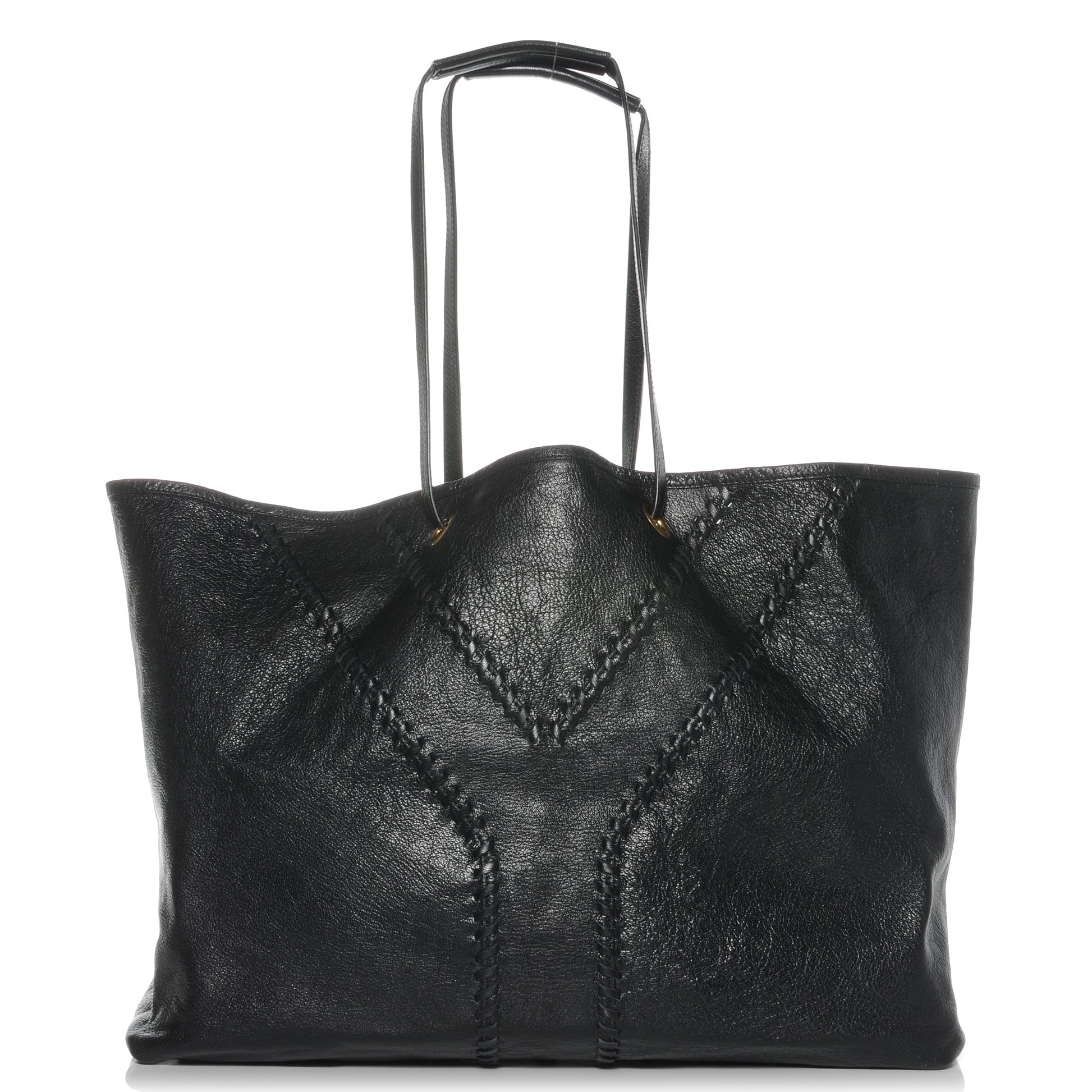 Saint Laurent Leather Neo Double Reversible Tote Black Bronze 1 of 7