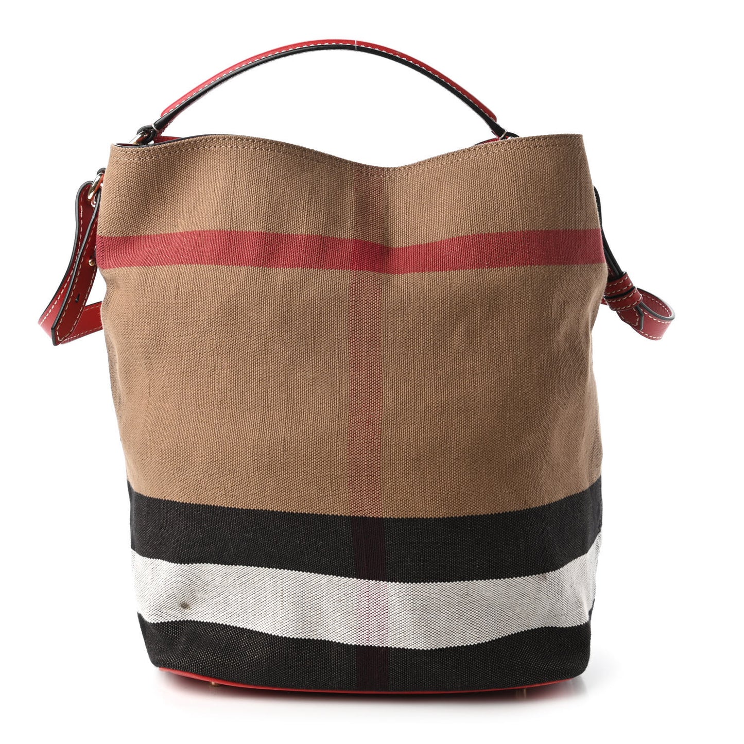 Canvas Mega Check Medium Ashby Hobo Cadmium Red