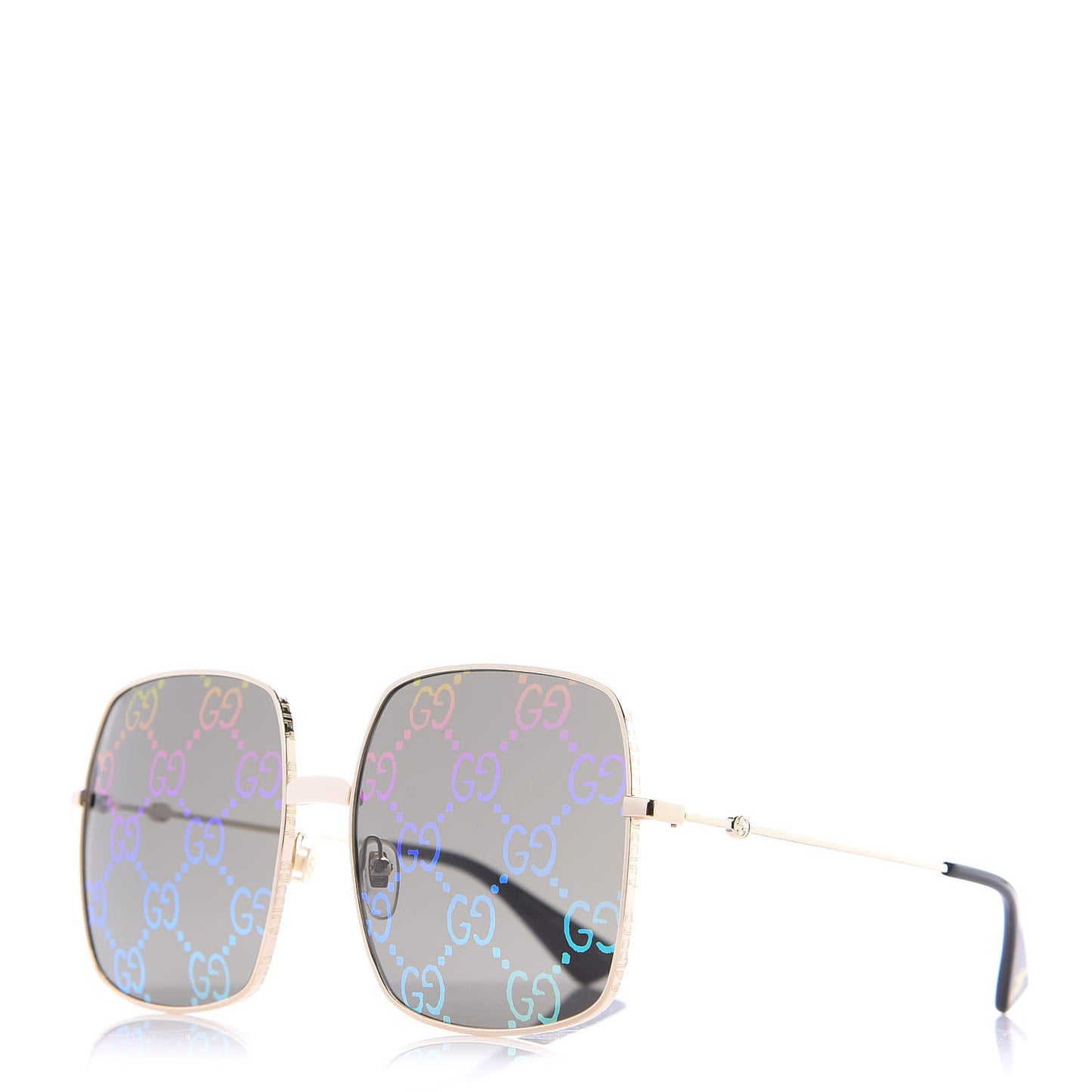 Rectangular Frame Sunglasses GG0414S Black