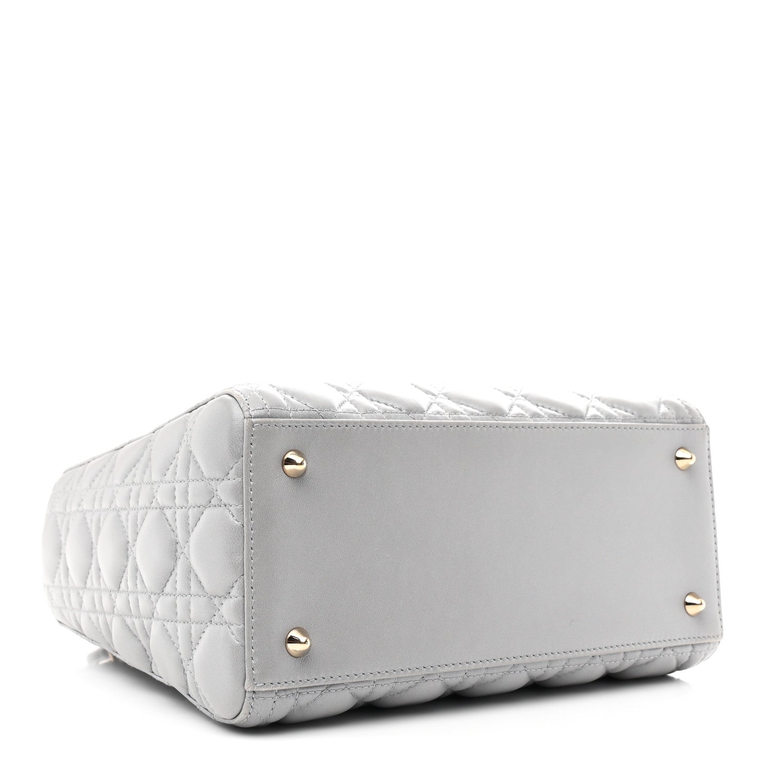 Christian Dior Lambskin Cannage Medium Lady Dior Grey 4 of 10