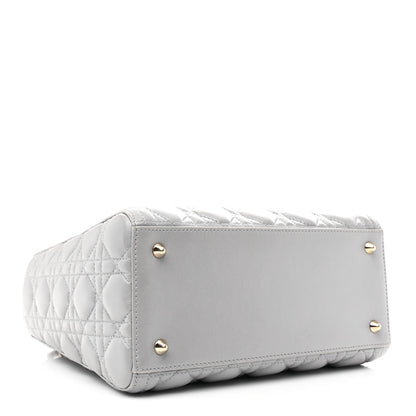 Christian Dior Lambskin Cannage Medium Lady Dior Grey 4 of 10