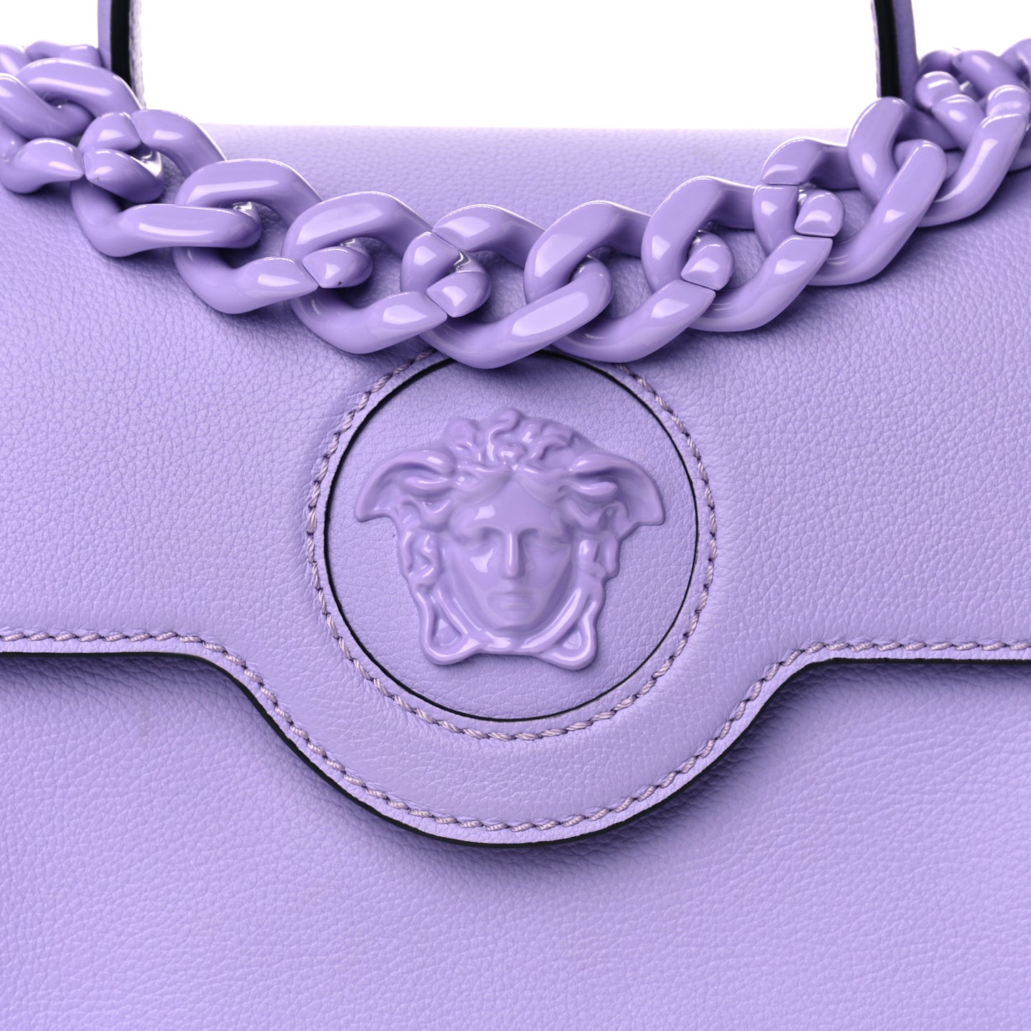 Calfskin Medium La Medusa Top Handle Handbag Lilac