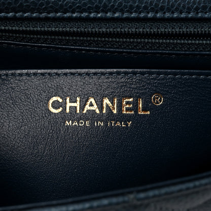 Chanel Iridescent  Caviar Quilted Mini Rectangular Flap  Dark Blue 6 of 11