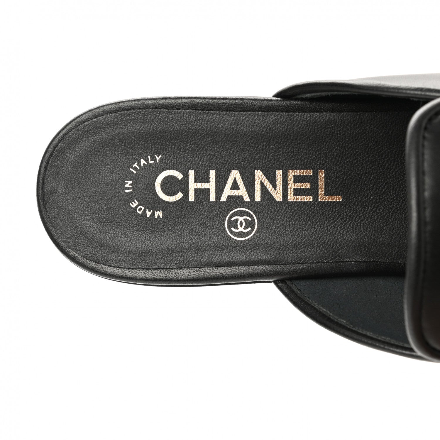 Chanel Lambskin Chain CC Mules 38 Black 7 of 9