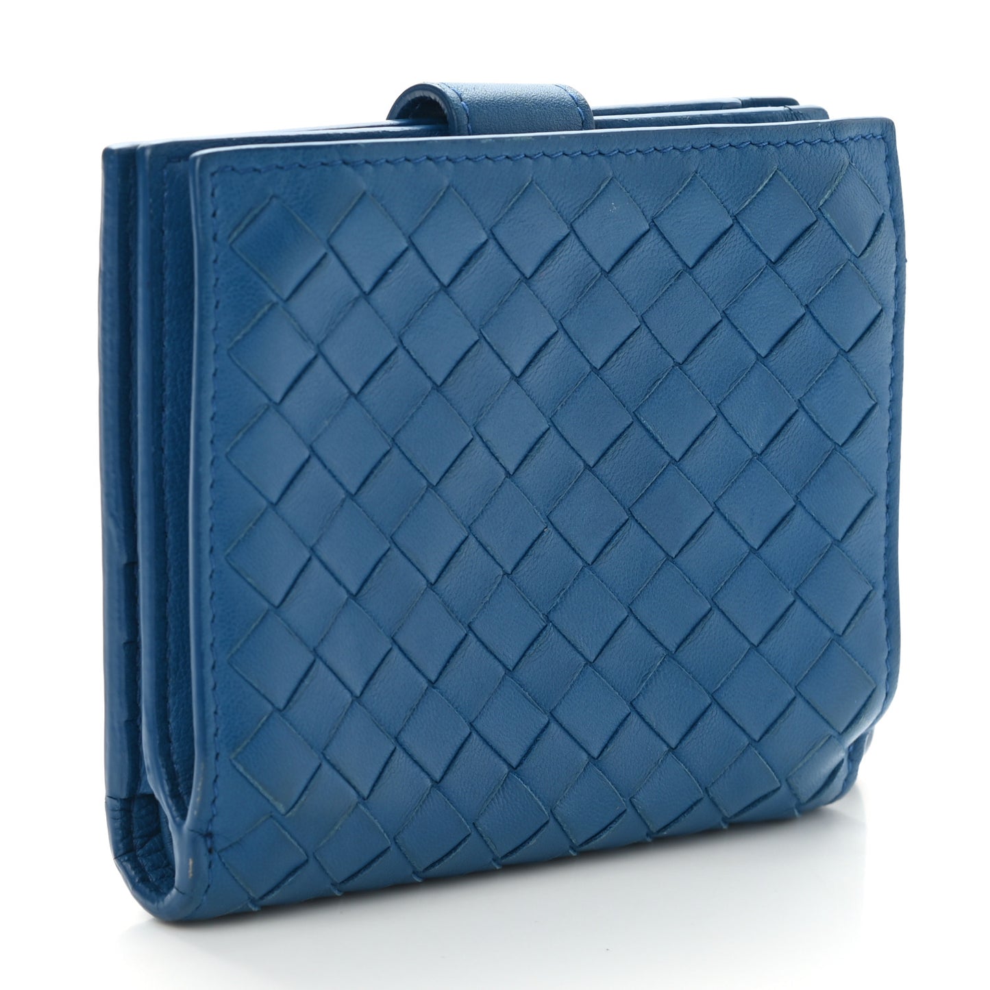 Nappa Intrecciato French Flap Wallet Electrique