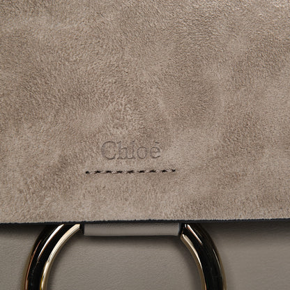 Chloe Suede Calfskin Small Faye Shoulder Bag Motty Grey 6 of 7