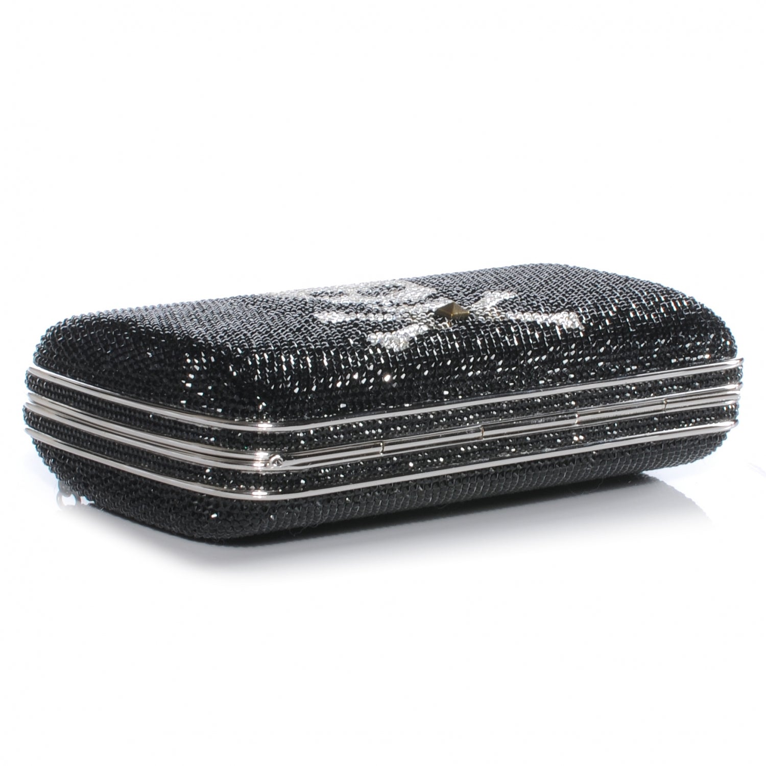Judith Leiber Crystal Skull Pattern Clutch 4 of 6